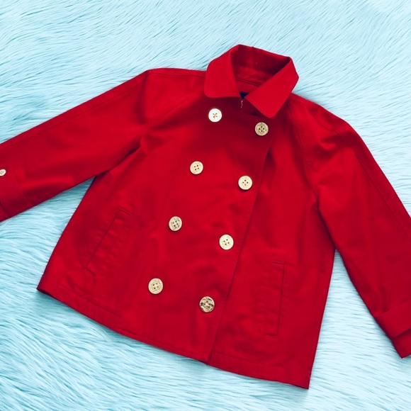 RLX Ralph Lauren Jackets & Blazers - Ralph Lauren Cropped Jacket Red Nautical Gold Anchor Buttons